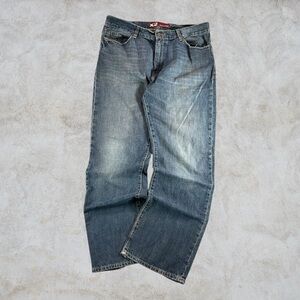 X2 Jeans Mens 36x32 Blue Y2K Grunge Baggy Wide-Leg Skater Grunge 2000s Mallgoth